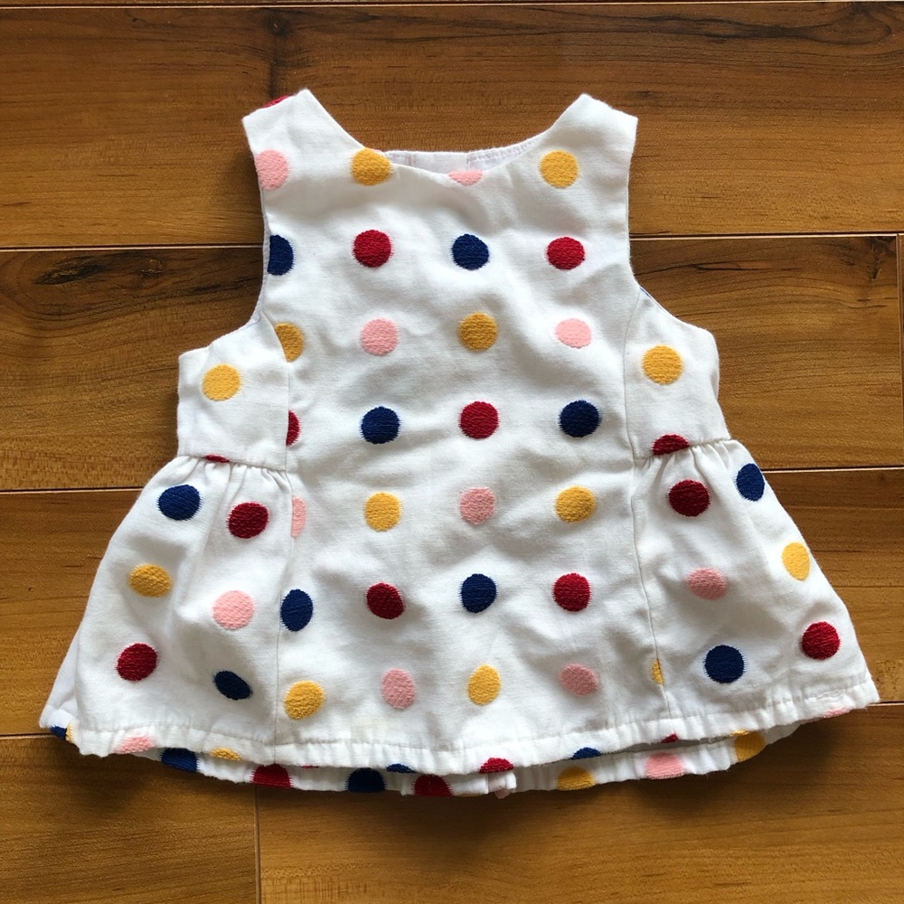 Baby Whimsical Polka Dot bright Cotton Summer Sundress 18 Months